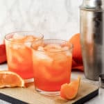 Orange drinks on a tray