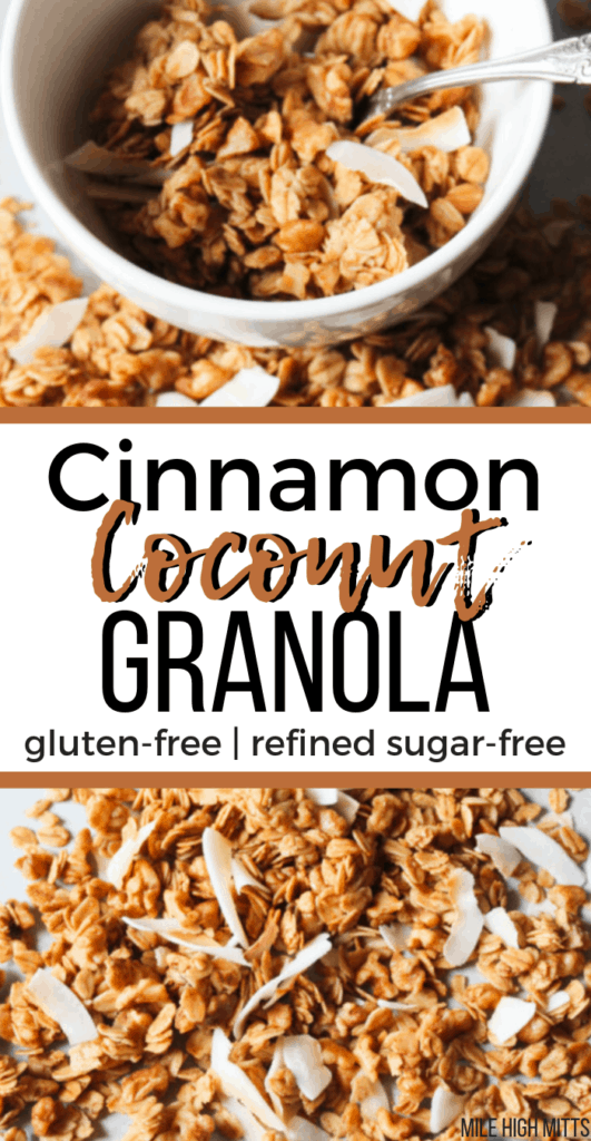 Cinnamon Coconut Granola (gluten-free, refined sugar-free, 7 ingredients)