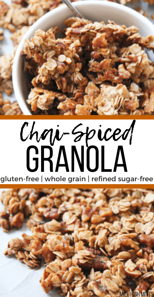 Chai-Spiced Granola (gluten-free, whole grain, refined sugar-free)