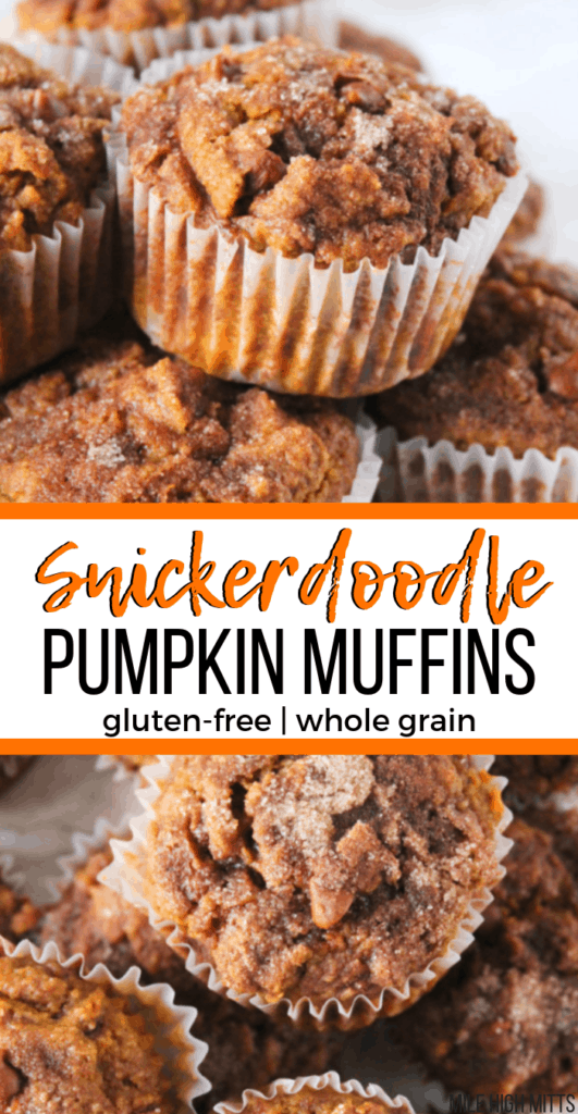 Snickerdoodle Pumpkin Muffins (gluten-free, whole grain)