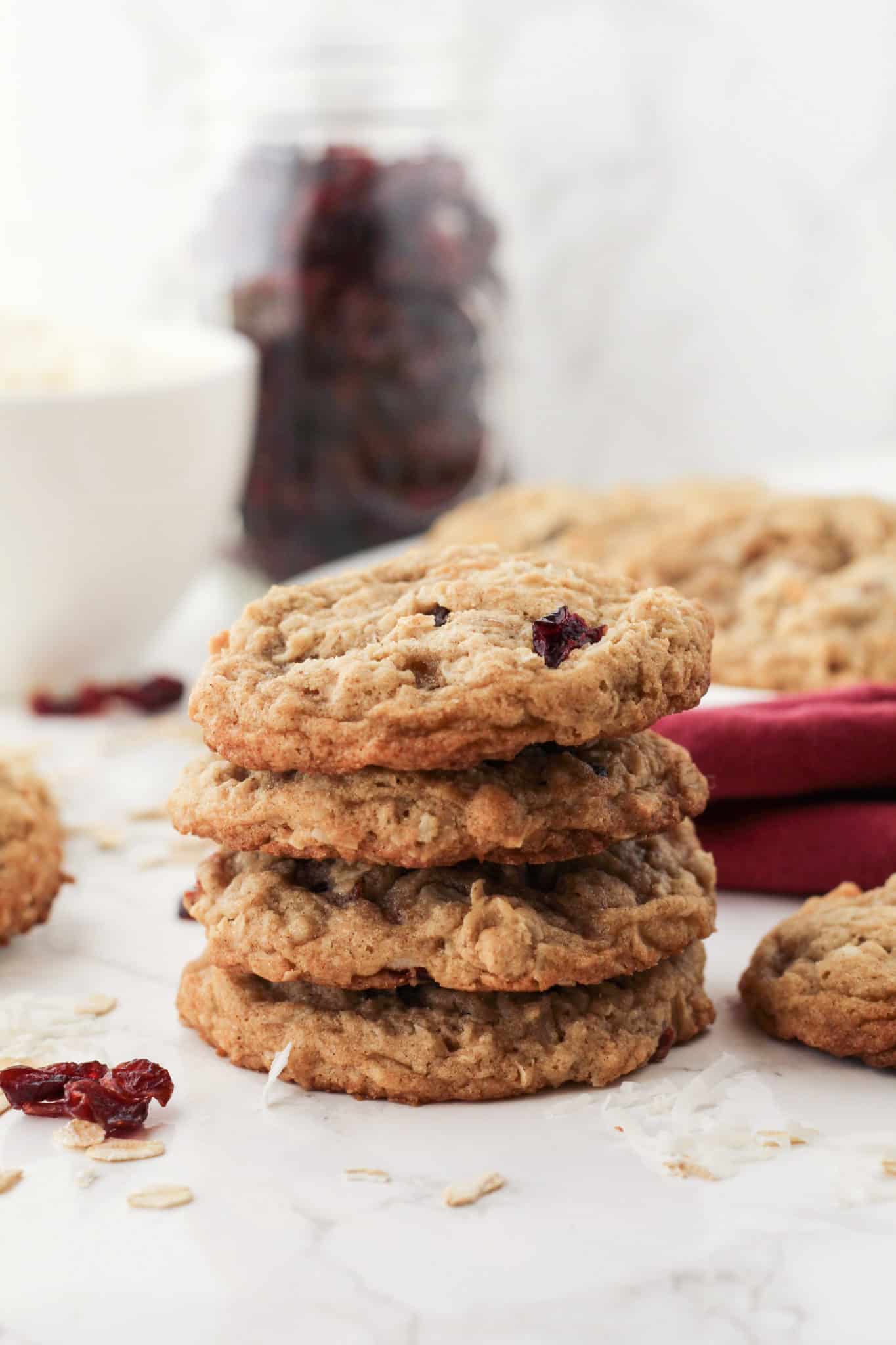Cranberry Coconut Oatmeal Cookies (gluten-free, dairy-free option ...