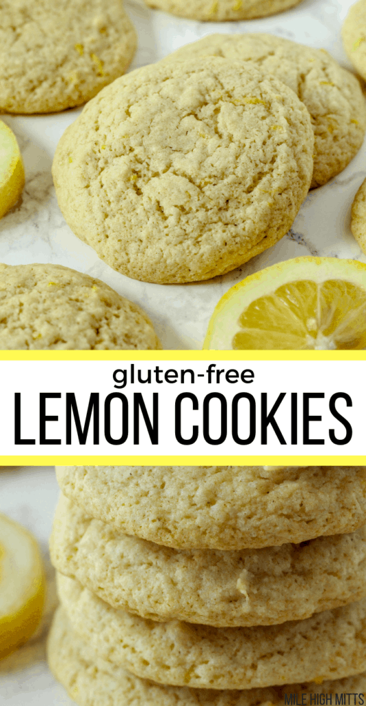two Lemon Cookies and a stack of lemon cookies