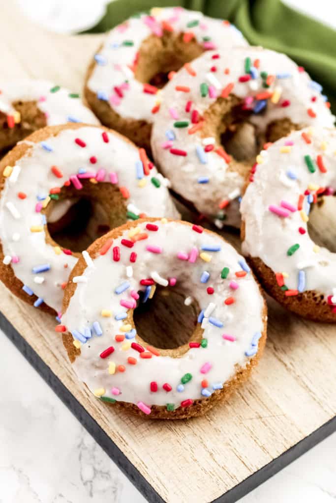 a tray of six Healthy Vanilla Donuts