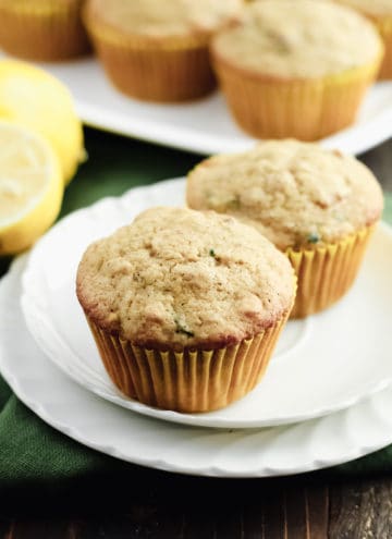 Lemon muffins on a plate
